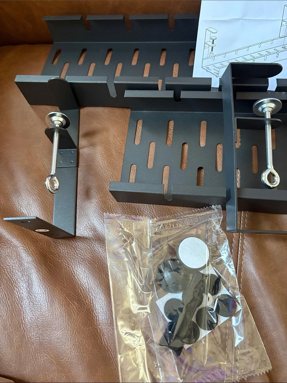 Under-Desk Cable Tray Organizer in Black